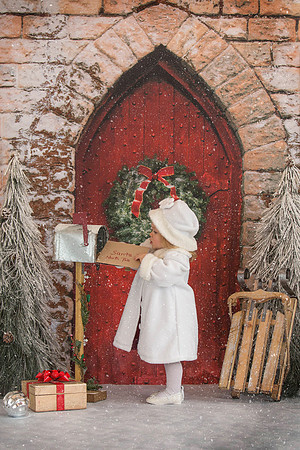 Santa mailbox red castle door