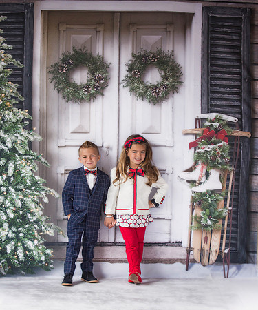 white holiday door