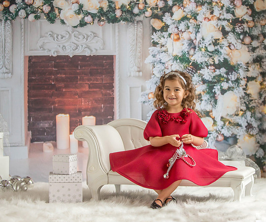 white mantel white tree formal red