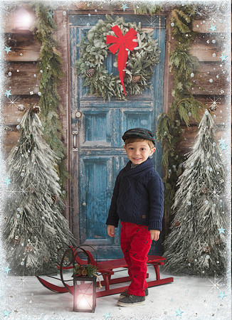 Holiday rustic blue 1